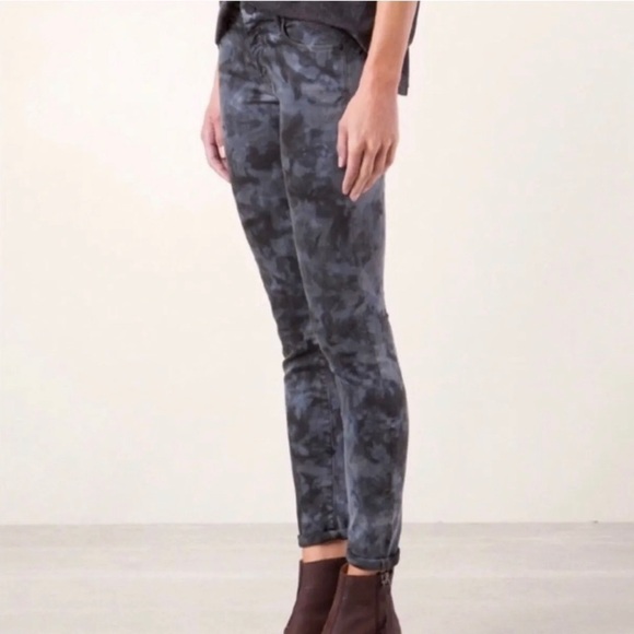 NEW! MOTHER Jeans The Looker Spontaneous Combustion Tie Dye Gray SZ 25 - Picture 3 of 12